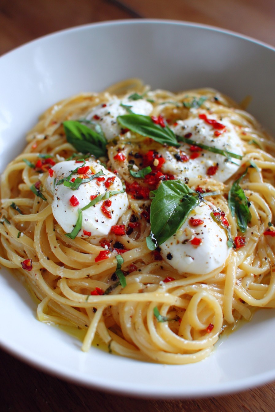 Pasta With Burrata Cheese