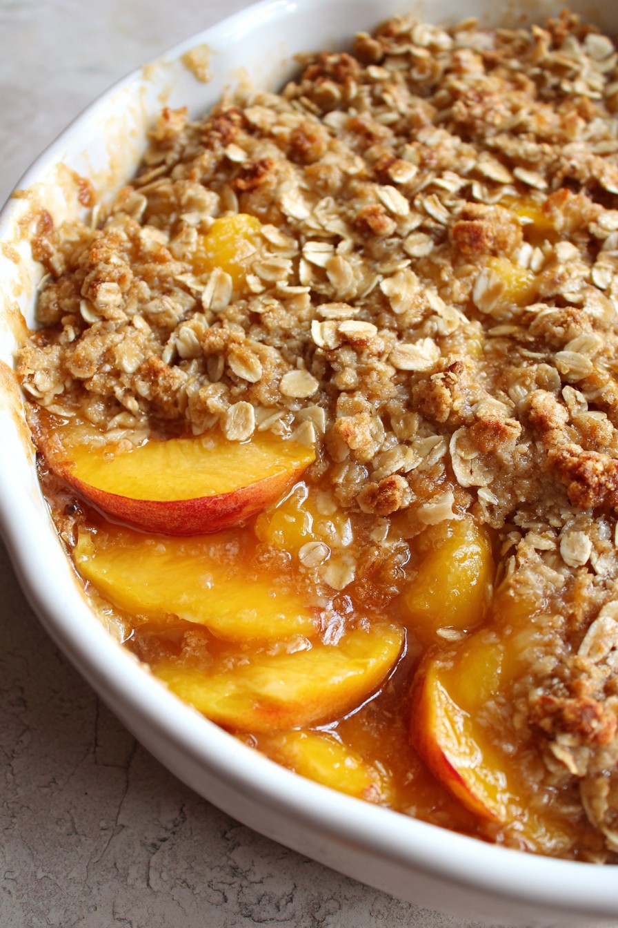 Peach Crisp With Canned Peaches