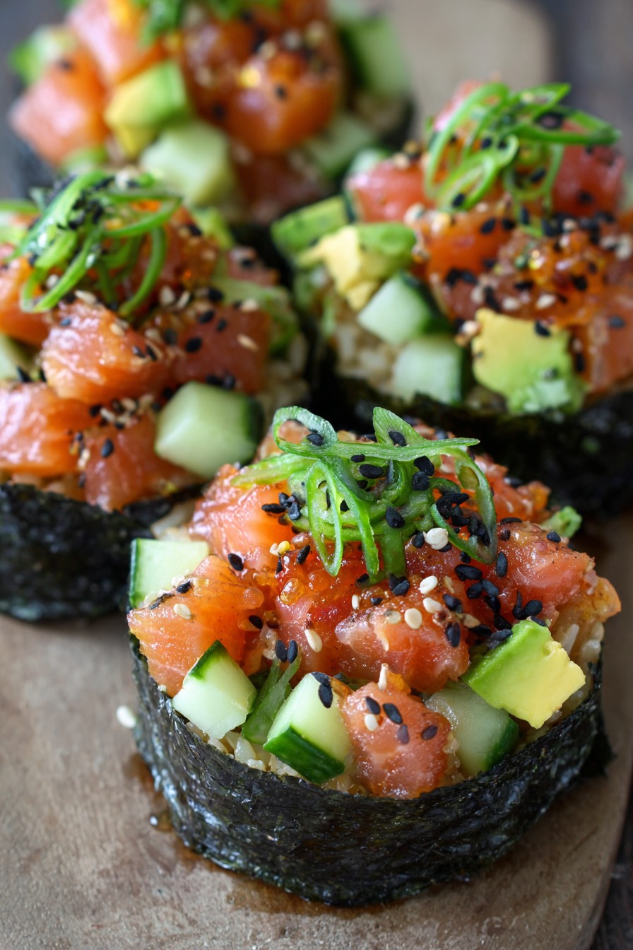 Salmon Sushi Cups