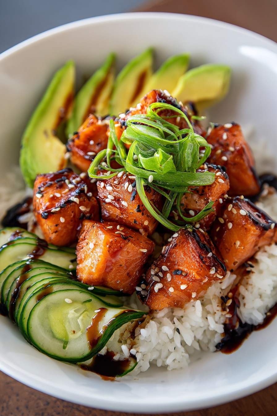 Spicy Salmon Rice Bowl