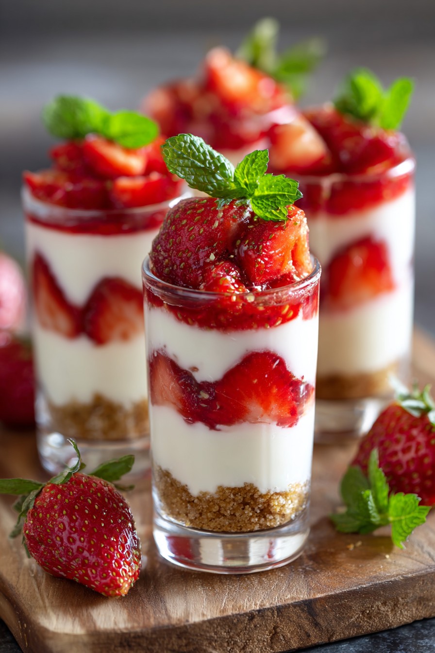Strawberry Cheesecake Shooters