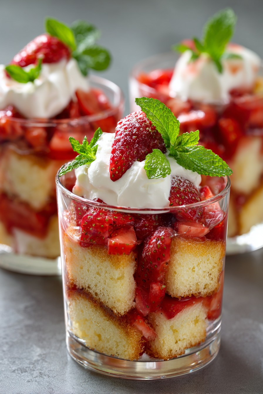 Strawberry Shortcake Dessert Cups