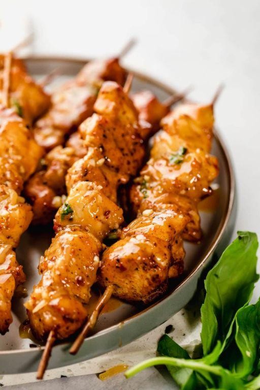 Air Fryer BBQ Chicken Skewers