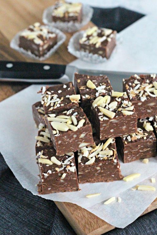 Almond Joy Marshmallow Cream Fudge