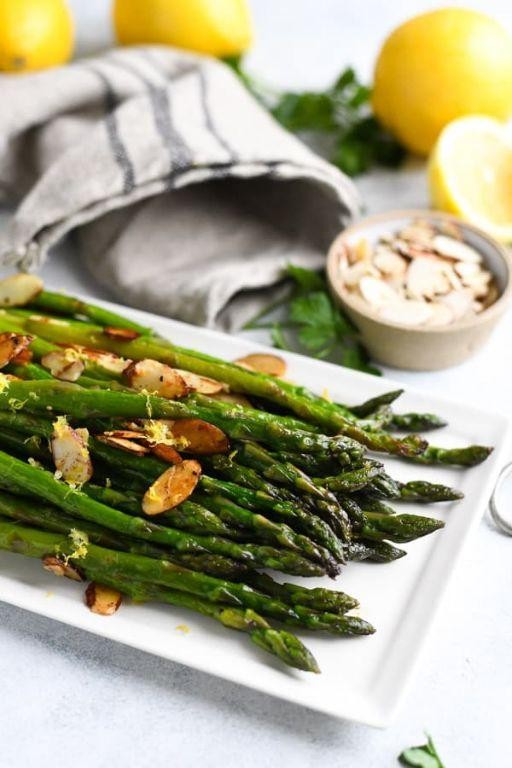 Almond-Crusted Asparagus with Lemon
