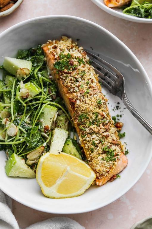 Almond-Crusted Baked Salmon