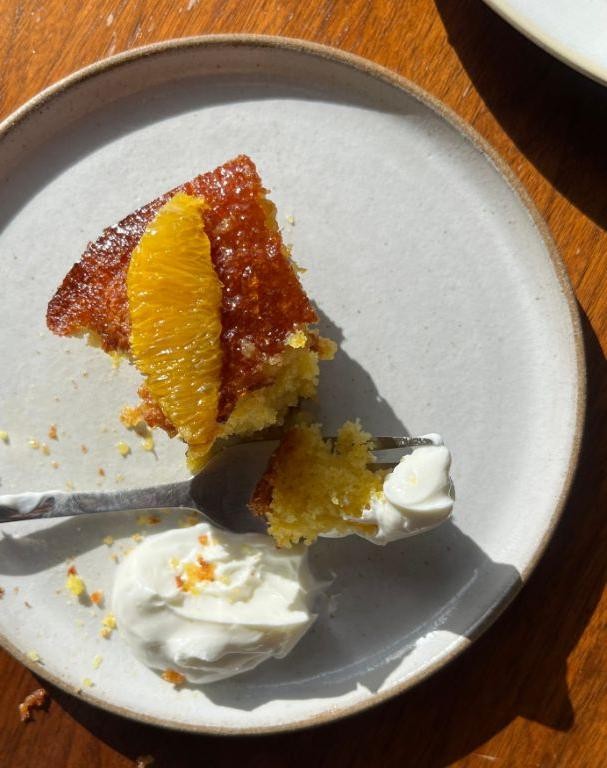 Almond-Flavored Lamb Cake with Orange Drizzle