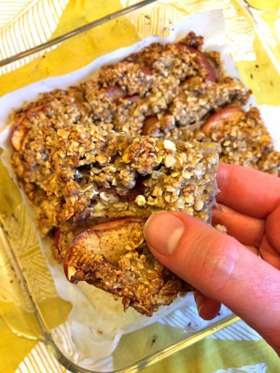Apple Banana Oatmeal Bars