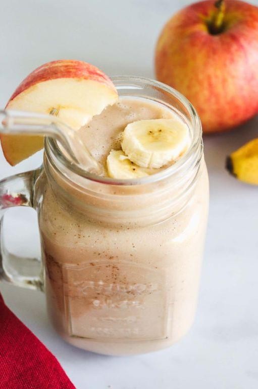 Apple Banana Smoothie with Honey Drizzle