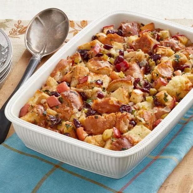 Apple and Cranberry Stuffing Casserole