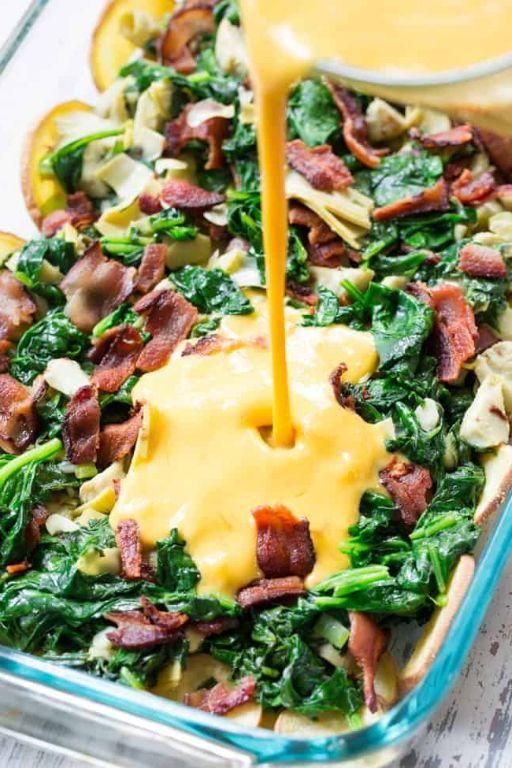 Artichoke, Bacon, and Egg Breakfast Bake