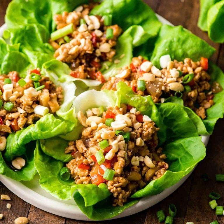 Asian Sesame Chicken Lettuce Wraps