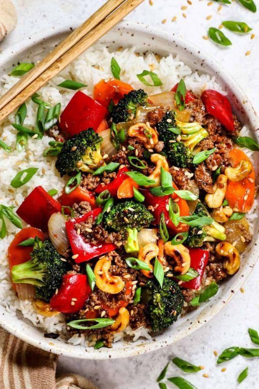 Asian-Inspired Ground Turkey and Veggie Stir Fry