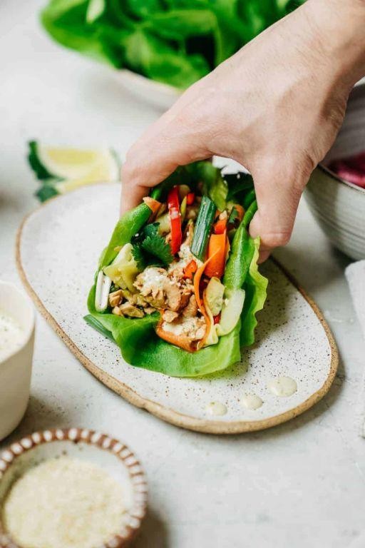 Asian-Style Tuna Lettuce Wraps