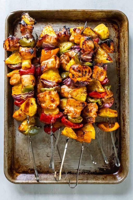 BBQ Chicken Skewers with Pineapple