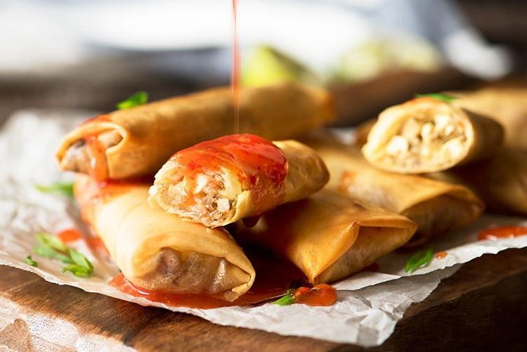 BBQ Chinese Pork Spring Rolls