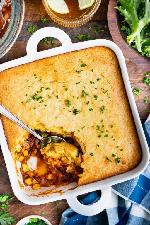 BBQ Pulled Pork Cornbread Casserole