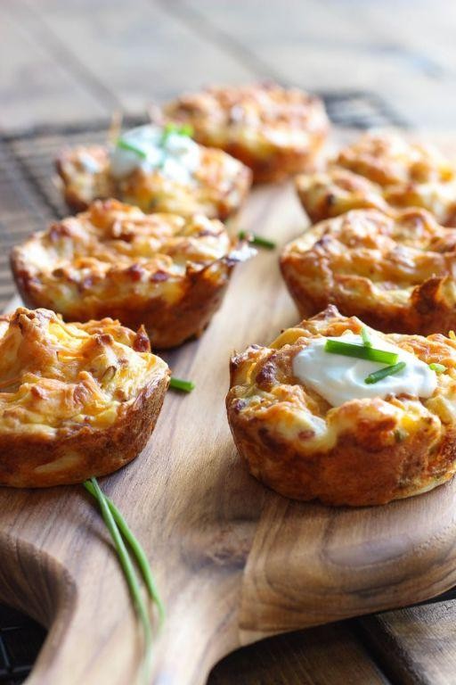 Bacon and Chive Mashed Party Potato Puffs