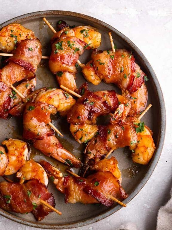 Bacon-Wrapped Shrimp Casserole