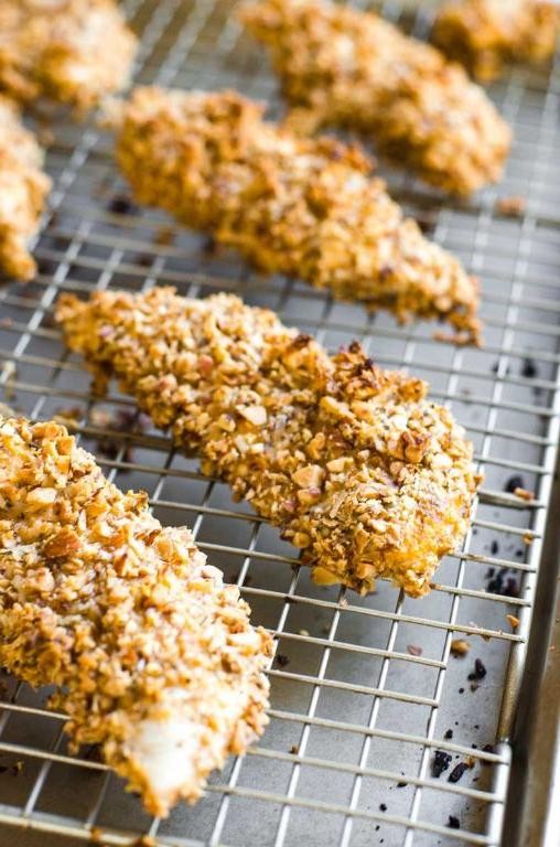 Baked Almond-Crusted Chicken Tenders
