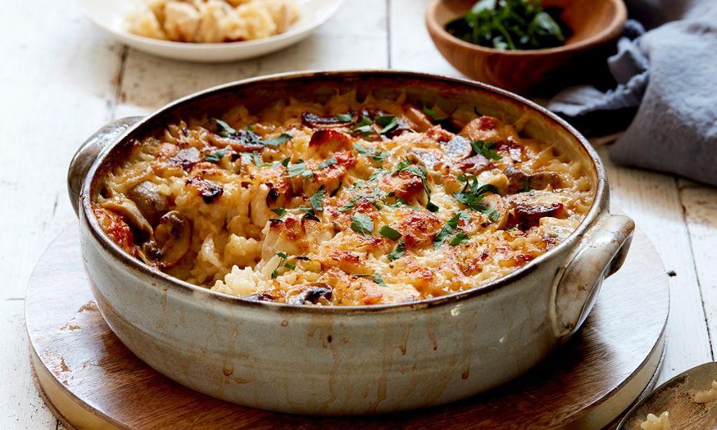 Baked Chicken and Mushroom Risotto