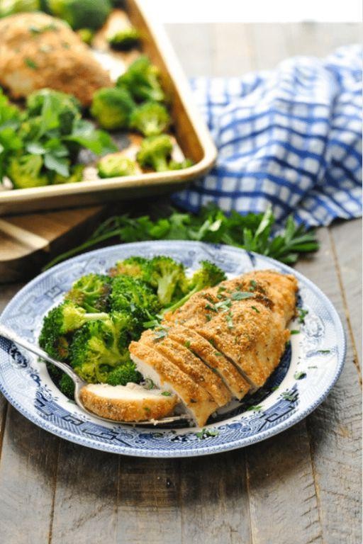 Baked Parmesan Chicken with Broccoli