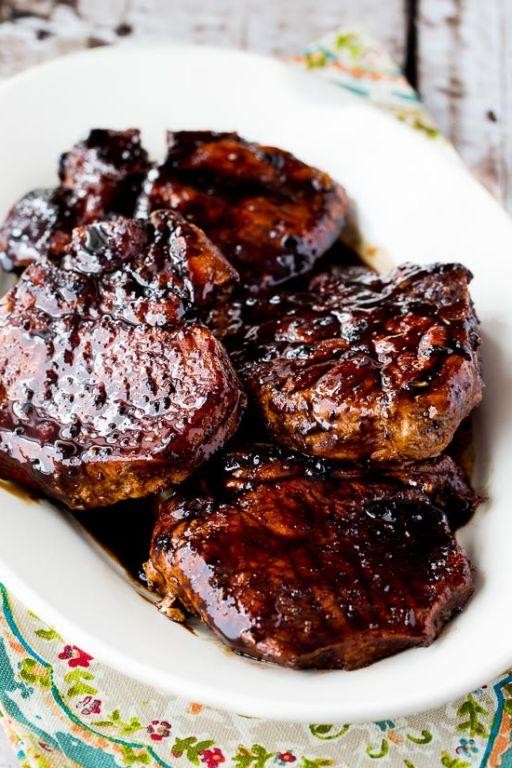 Balsamic Glazed Boneless Pork Loin Chops