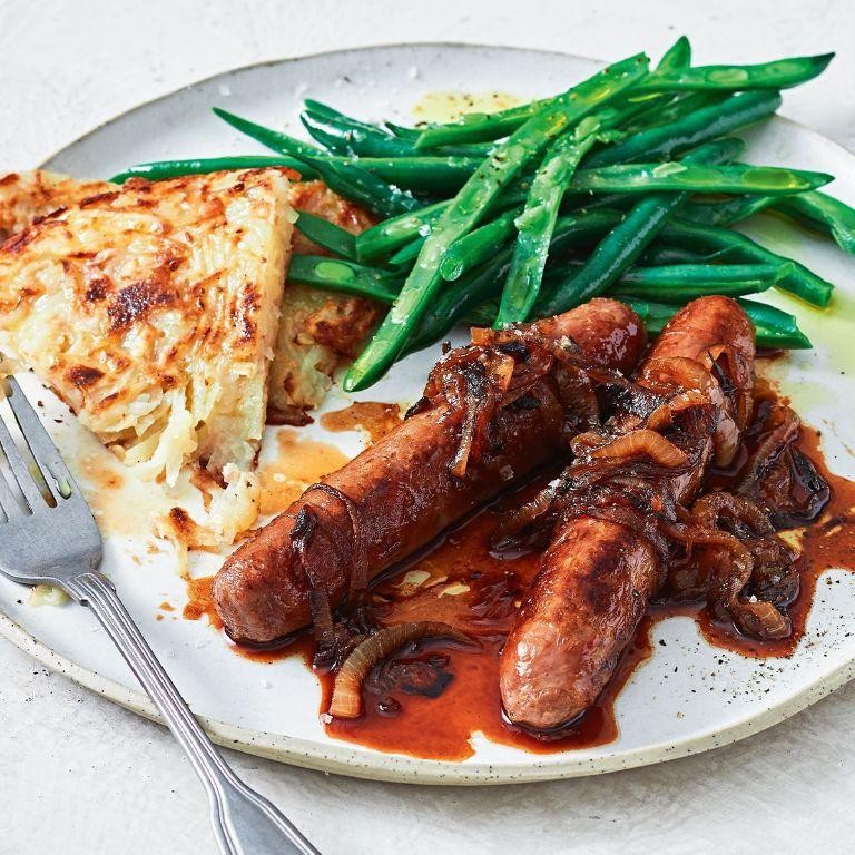 Balsamic Glazed Pickled Sausages