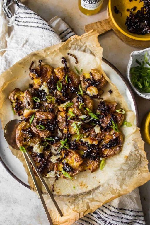 Balsamic Glazed Smash Potatoes