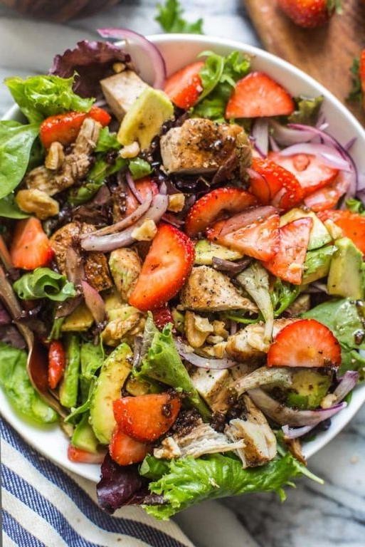 Balsamic Strawberry and Canned Chicken Salad