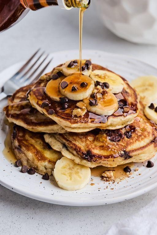 Banana Chocolate Chip Pancakes