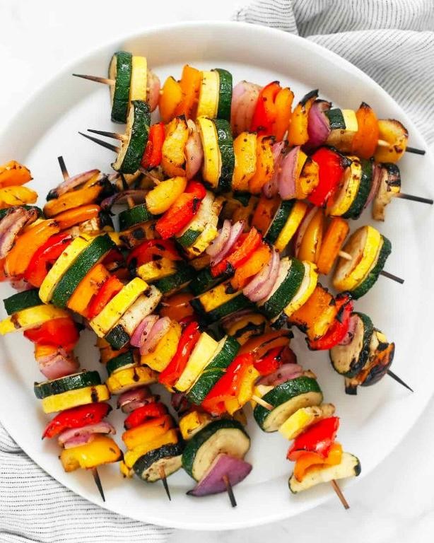 Barley and Grilled Vegetable Skewers