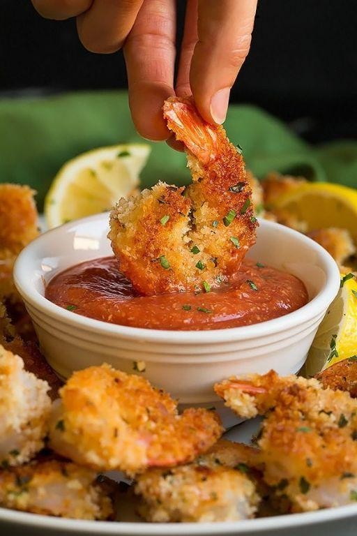 Battered Fried Shrimp with Cocktail Sauce