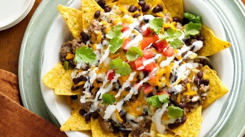 Bean and Beef Nachos