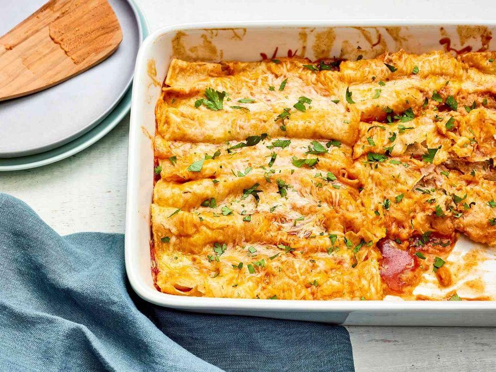 Bean and Cheese Enchiladas