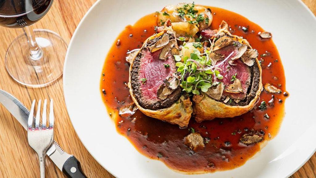 Beef Wellington with Truffle Sauce