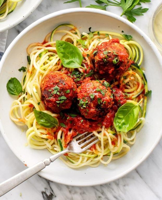 Beef and Veggie Meatball Pasta