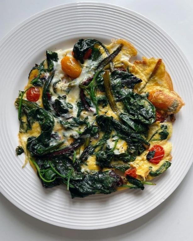 Beet Green Frittata with Herbs