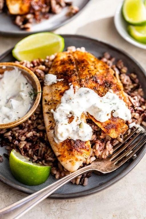 Blackened Air Fryer Haddock with Lime
