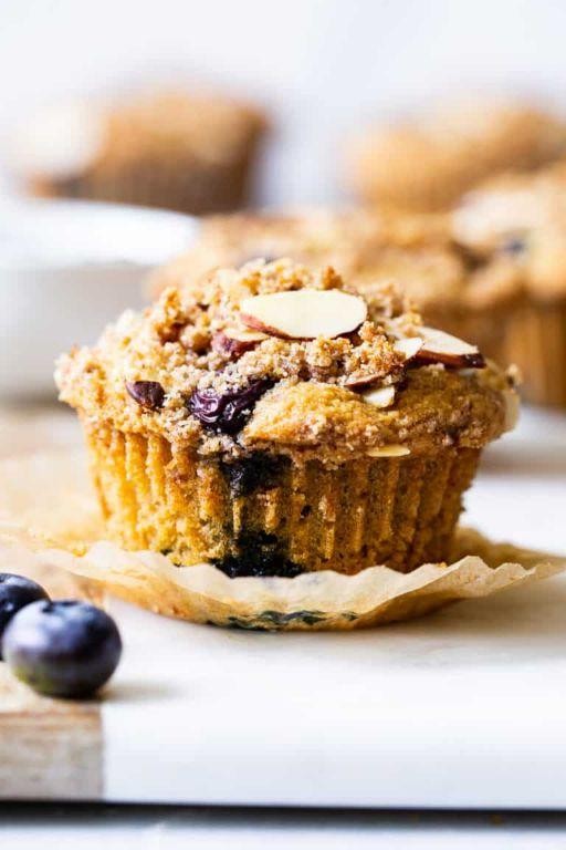 Blueberry Almond Streusel Cupcakes