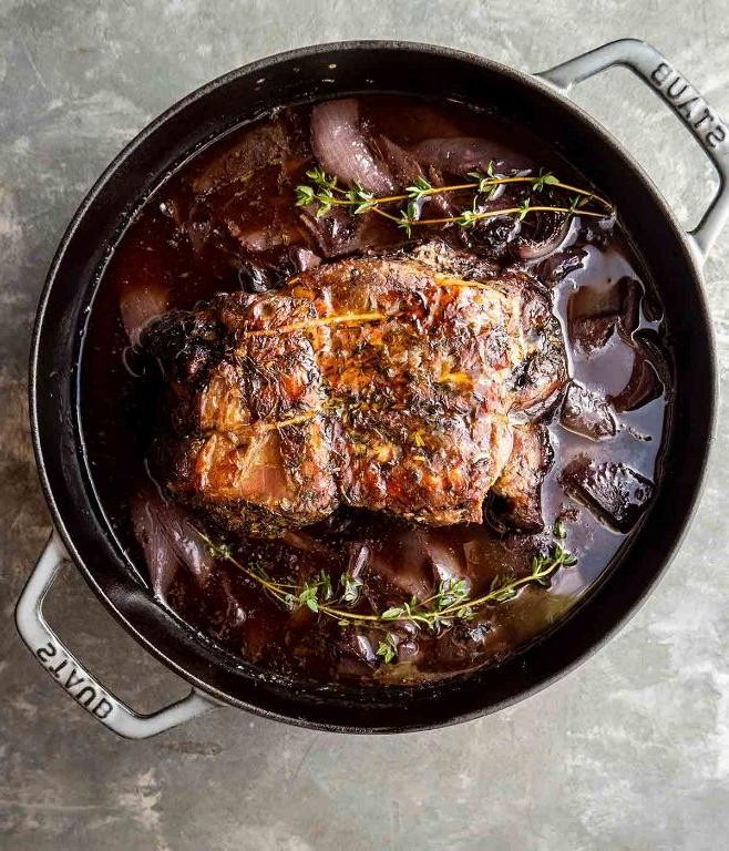 Boston Butt Steak in Red Wine Sauce