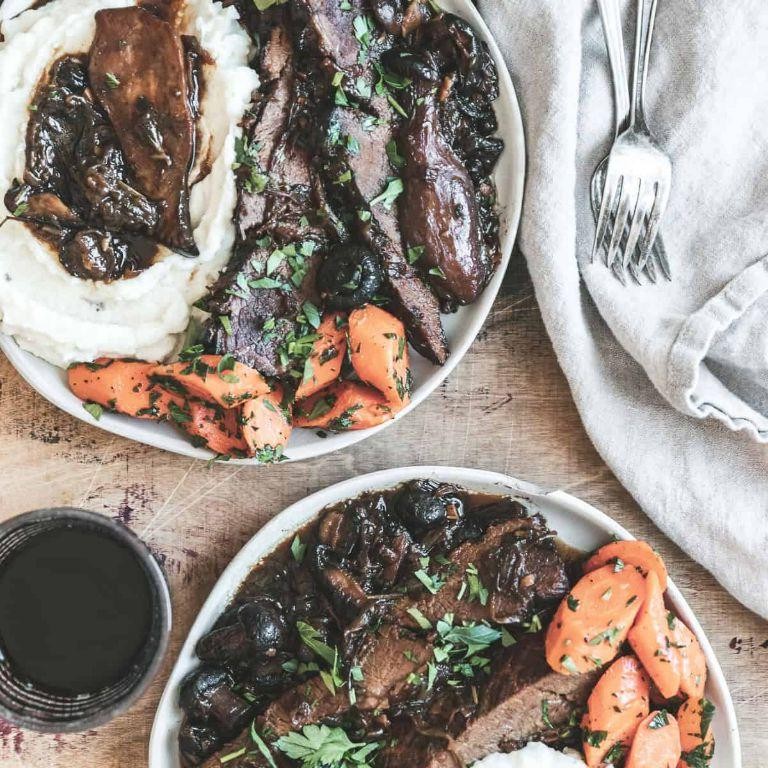 Brisket and Wild Mushroom Consommé