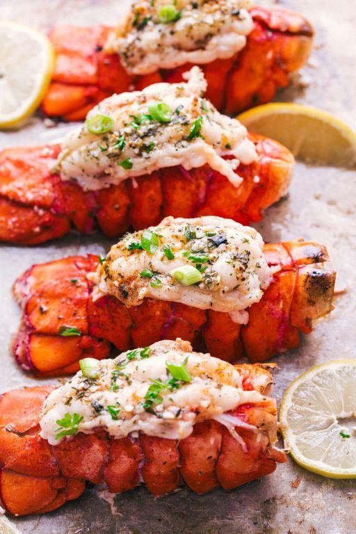 Broiled Lobster Tails with Honey Garlic Glaze