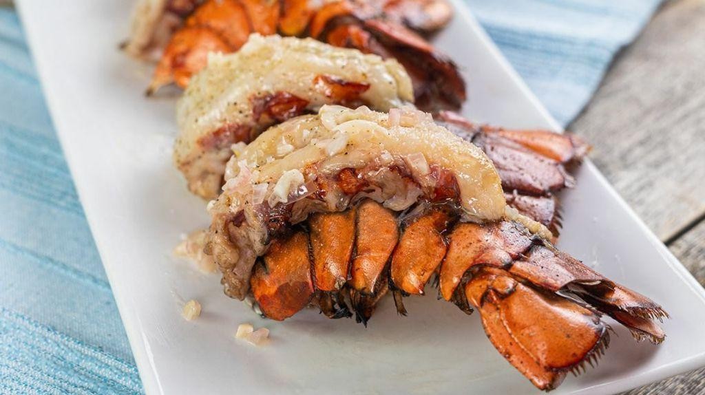 Broiled Lobster Tails with White Wine and Shallot Sauce