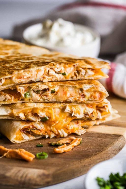 Buffalo Chicken Quesadilla with Ranch