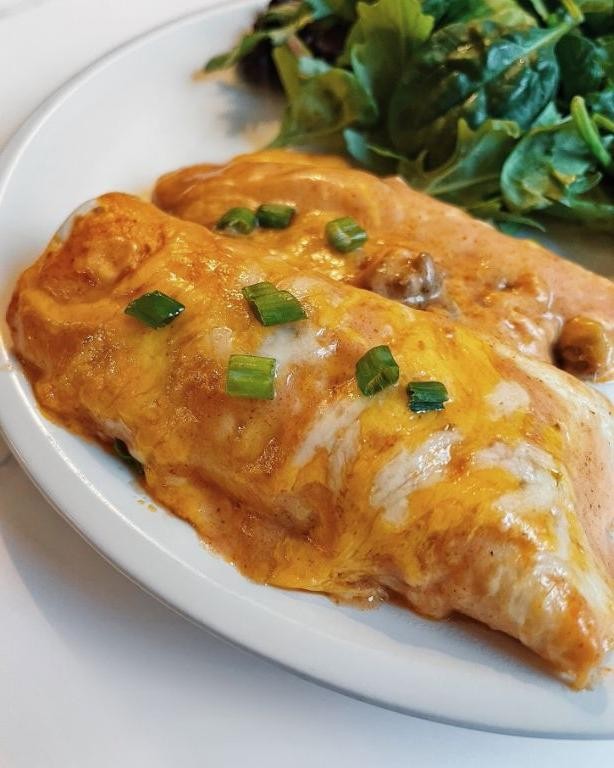 Buffalo Meat and Black Bean Enchiladas