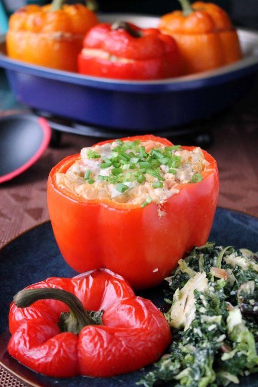 Buffalo Meat and Quinoa Stuffed Peppers