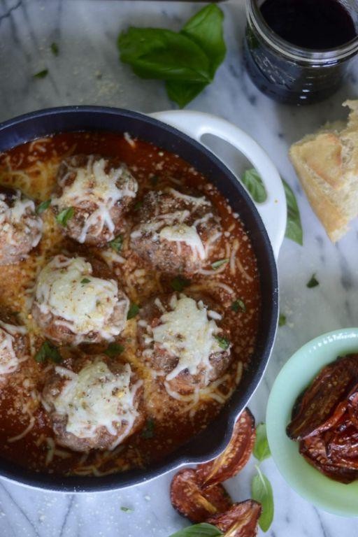 Burrata-Stuffed Meatballs