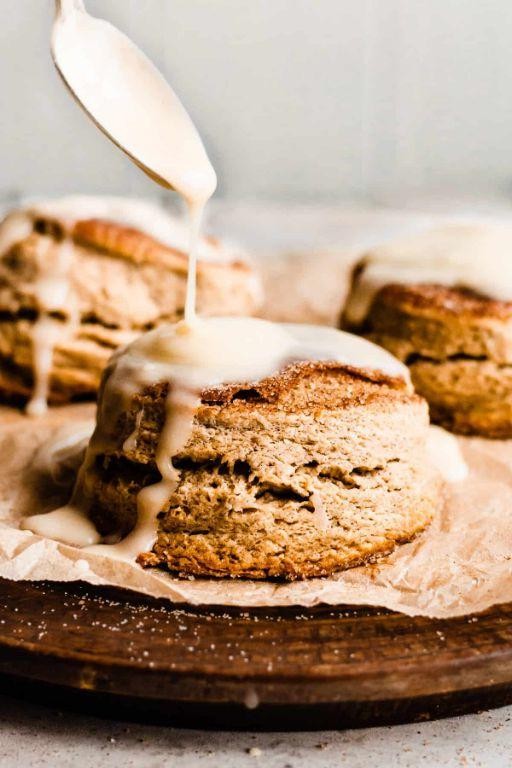 Buttermilk Biscuits with Maple Glaze