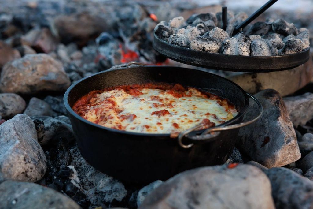 Campfire Dutch Oven Lasagna